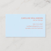 Light Blue Orange Bold Company Name Branding 名刺 (裏面)