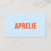 Light Blue Orange Bold Company Name Branding 名刺 (正面)