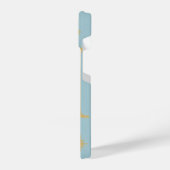 Light Blue Phone Case with Big M Logo and Yellow S iPhoneケース (左側面)