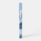 Light Blue Polka Dot Phone Case iPhone 16ケース (左側面)