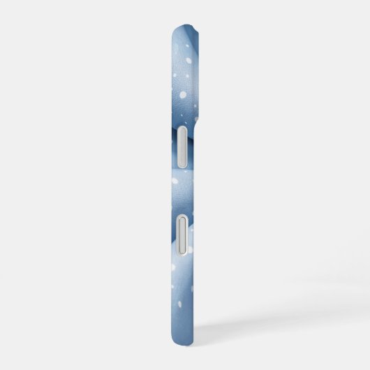 Light Blue Polka Dot Phone Case iPhone 16ケース (右側面)