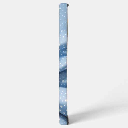 Light Blue Polka Dot Phone Case Samsung Galaxyケース (左側面)