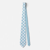 Light Blue Polka Dots on White Custom Necktie ネクタイ (正面)