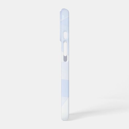 Light Blue Polygon Geometric iPhone 16ケース (左側面)