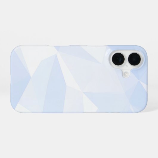 Light Blue Polygon Geometric iPhone 16ケース (裏面横)