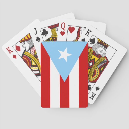Light Blue Puerto Rican Flag トランプ (裏面)