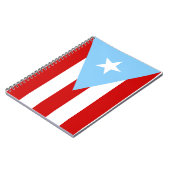 Light Blue Puerto Rican Flag ノートブック (左側)