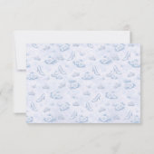 Light Blue Silver Princess Quinceañera 出欠カード (裏面)