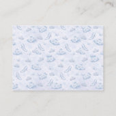 Light Blue Silver Princess Quinceanera Birthday エンクロージャーカード (裏面)