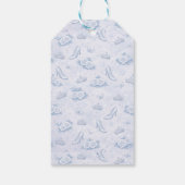 Light Blue Silver Princess Quinceanera Birthday ギフトタグ (裏面)