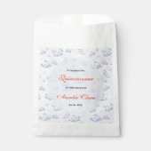 Light Blue Silver Princess Quinceanera Birthday  フェイバーバッグ (正面)