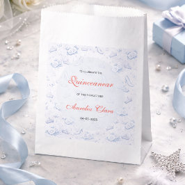 Light Blue Silver Princess Quinceanera Birthday  フェイバーバッグ