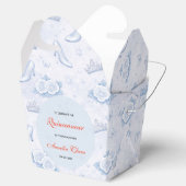 Light Blue Silver Princess Quinceanera Birthday  フェイバーボックス (オープン)