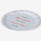 Light Blue Silver Princess Quinceanera Birthday  ペーパープレート (アングル)