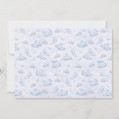 Light Blue Silver Princess Quinceanera Birthday  招待状 (裏面)