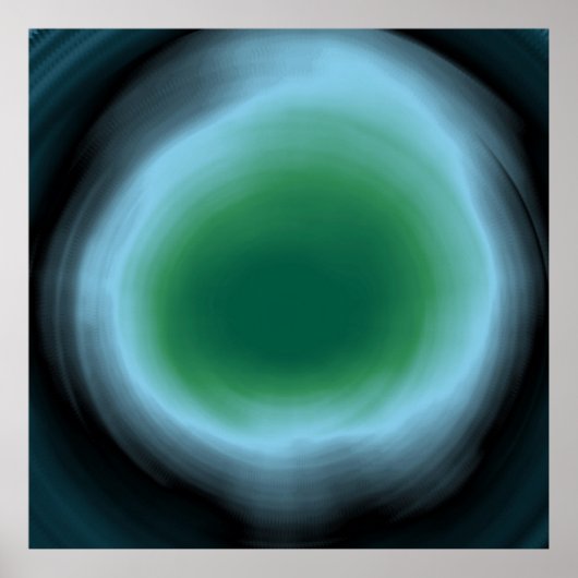 Light Blue spiral abstract acrylic painting ポスター (正面)