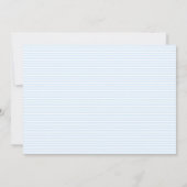 Light Blue Stripe Preppy Classic Personalized Name ノートカード (裏面)