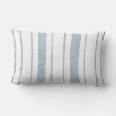Light Blue Striped Lumbar Pillow ランバークッション (裏面)