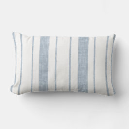 Light Blue Striped Lumbar Pillow ランバークッション