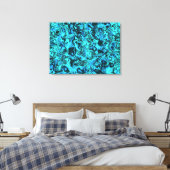 Light Blue Turquoise キャンバスプリント (インサイチュ (寝室))