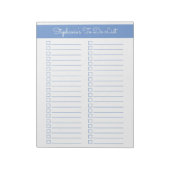 Light Blue Vertical 8.5x11 Two Column Checklist ノートパッド (回転)