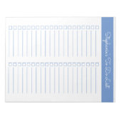Light Blue Vertical 8.5x11 Two Column Checklist ノートパッド (正面)