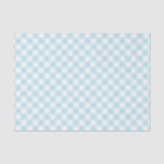 LIGHT BLUE & WHITE EASTER PLAID PATTERN 薄葉紙