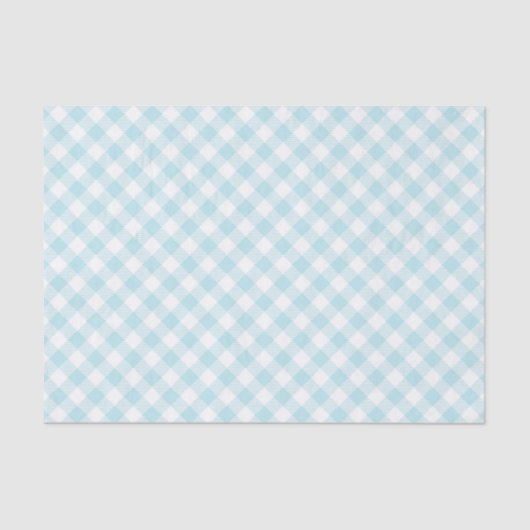 LIGHT BLUE & WHITE EASTER PLAID PATTERN 薄葉紙 (正面)