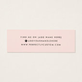 Light blush pink logo stud earring display card (裏面)