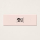 Light blush pink logo stud earring display card (正面)