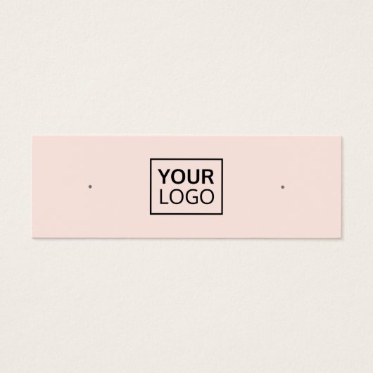Light blush pink logo stud earring display card (正面)