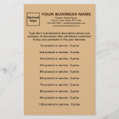 Light Brownのビジネス向け製品またはサービス 便箋 (正面)