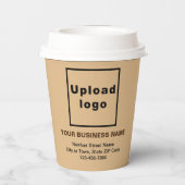 Light Brownの勤務先の住所と電話番号 紙コップ (裏面)