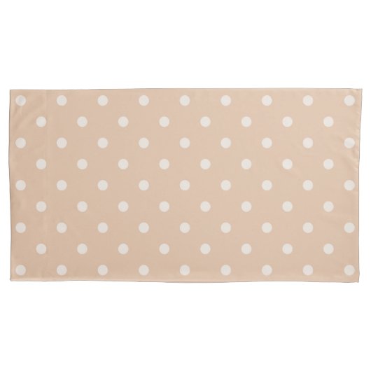 Light Brown Circles PatternPair Of Pillowcases 枕カバー (正面左)