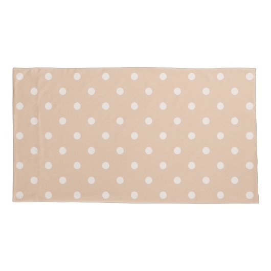 Light Brown Circles PatternPair Of Pillowcases 枕カバー (裏面-左)