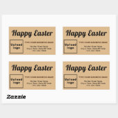 Light Brown Easter Business Rectangle Sticker 長方形シール (シート)