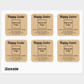 Light Brown Easter Business Square Sticker スクエアシール (シート)