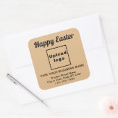 Light Brown Easter Business Square Sticker スクエアシール (封筒)