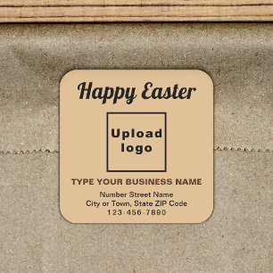 Light Brown Easter Business Square Sticker スクエアシール