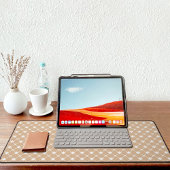 Light Brown Moroccan Pattern Desk Mat デスクマット