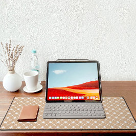 Light Brown Moroccan Pattern Desk Mat デスクマット