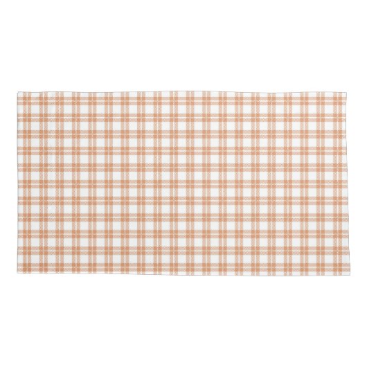 Light Brown Plaid Pattern Pillowcase 枕カバー (裏面)