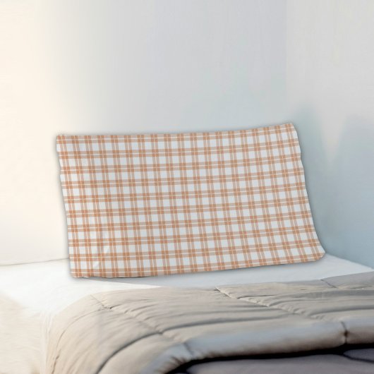 Light Brown Plaid Pattern Pillowcase 枕カバー