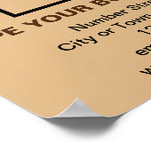 Light Brown Squareポスターのビジネス情報 ポスター (角)