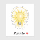 Light Bulb Dim The Lights Earth Hour シール (シート)