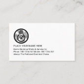 Light Bulbs Electrician Vignette 名刺 (裏面)