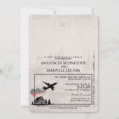 Light Burgundy Germany Passport 結婚's 招待状 (正面)