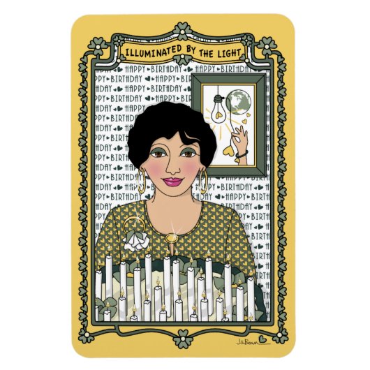 Light_C_4x6冷蔵庫磁石によって照明される マグネット (縦)