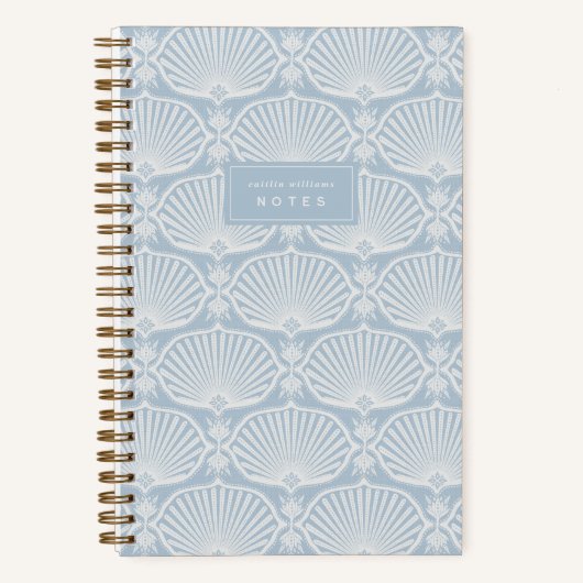 Light Coastal Blue | Deco Fans Personalized ノートブック (正面)