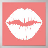 Light Coral and White Lips ポスター (正面)